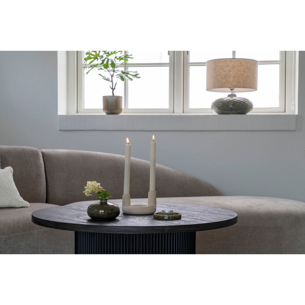 Kerzenhalter – Keramik Material, Beige Oberfläche, Minimalistisches Design | House Nordic