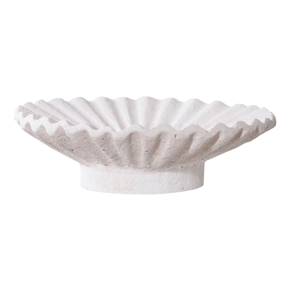 Kerzenhalter – Weißer Zement, geriffelte Form, 2er-Set - Candle Holder | House Nordic