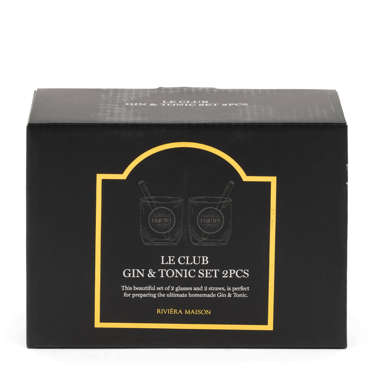 Gin & Tonic Glas Set mit Strohhalmen – Le Club | Rivièra Maison - Esszett Luxury | Stilvolles Wohnen mit Charakter