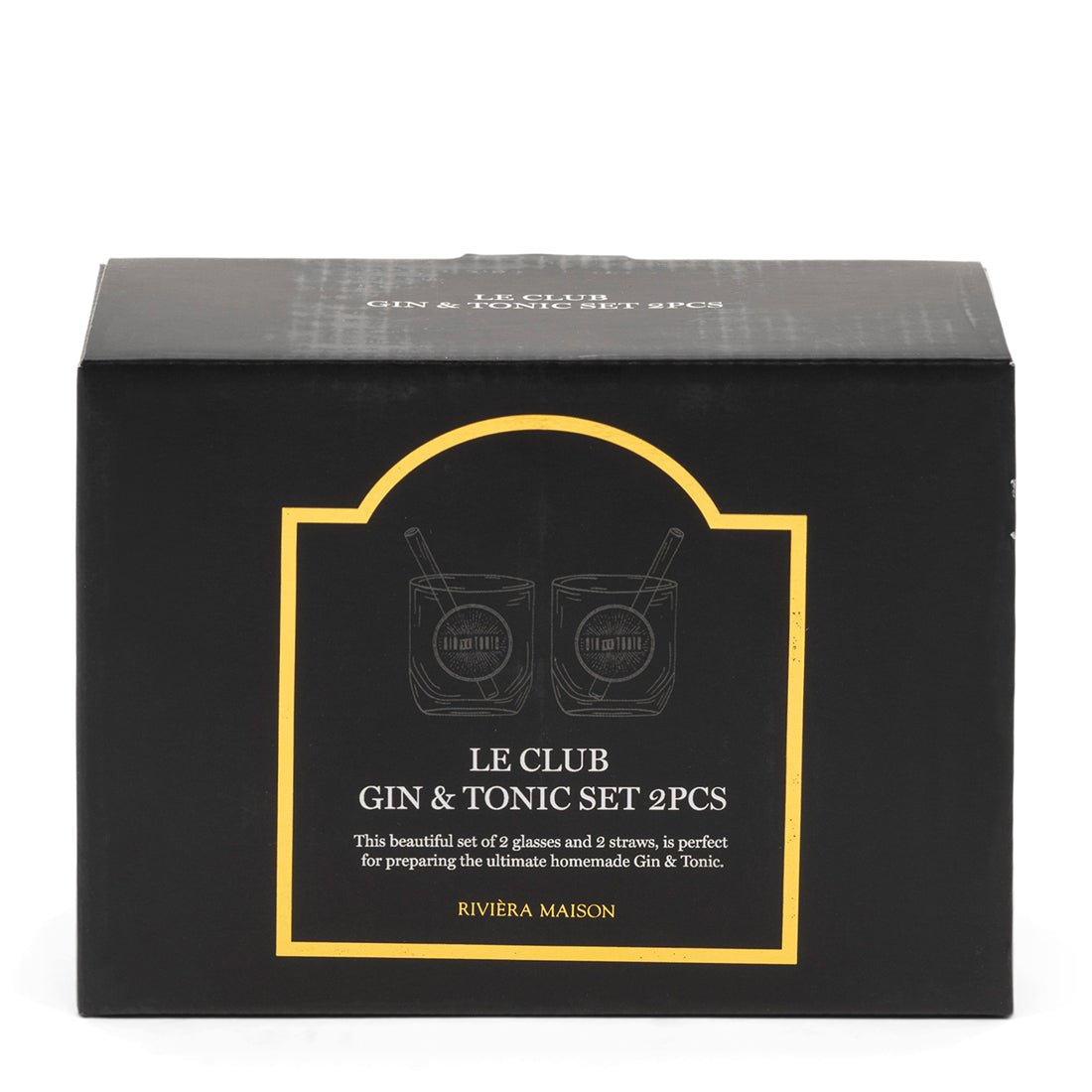 Gin & Tonic Glas Set mit Strohhalmen – Le Club | Rivièra Maison - Esszett Luxury | Stilvolles Wohnen mit Charakter