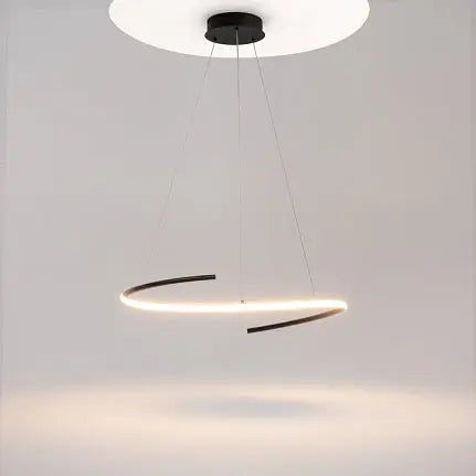 Pendant Light Minimalist Black Metal Housing LED – Curve | Maytoni