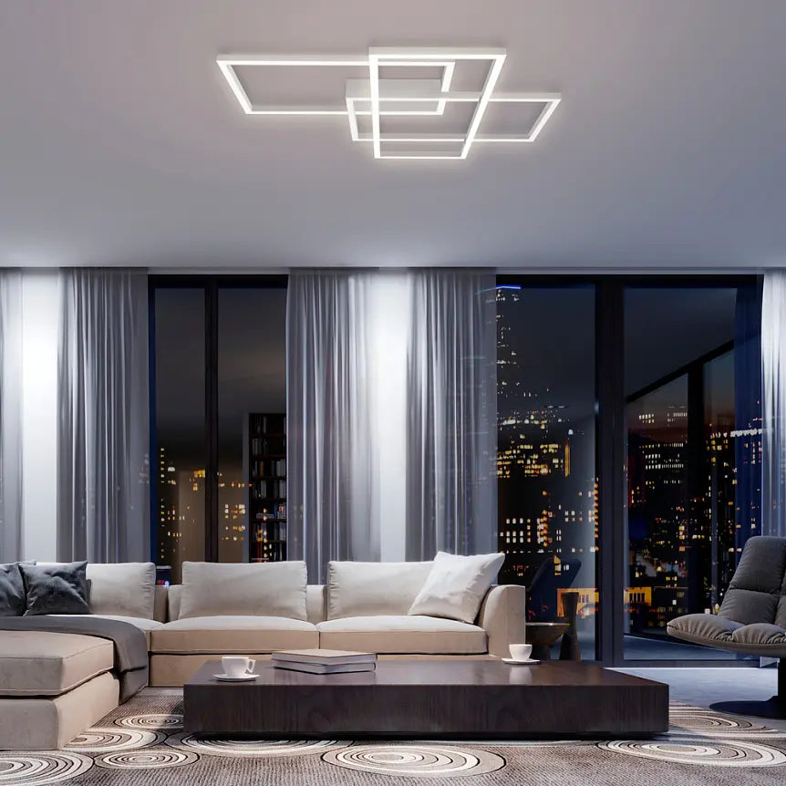 Ceiling Light White finish Integrated 80 W LED 4100 lm 3000 K – Rida MOD015CL-L80W | Maytoni