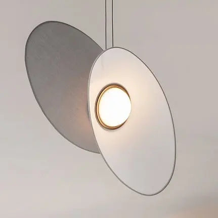 Pendant Light with Grey Fabric Shade, Black Frame & Integrated LED – Evolution | Maytoni