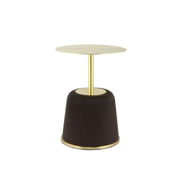 Tisch Eisengestell PU - Bezug MDF - Platte rundes Design – Jokai 325 | Kayoom - Esszett Luxury | Stilvolles Wohnen mit Charakter