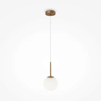 Pendant Lamp Modern Gold Metal Matt White Glass LED 40W – Basic Form | Maytoni