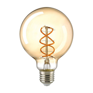 4W Curved Globe 95mm gold E27 250lm 1800K dim von Sigor - Esszett Luxury | Stilvolles Wohnen mit Charakter