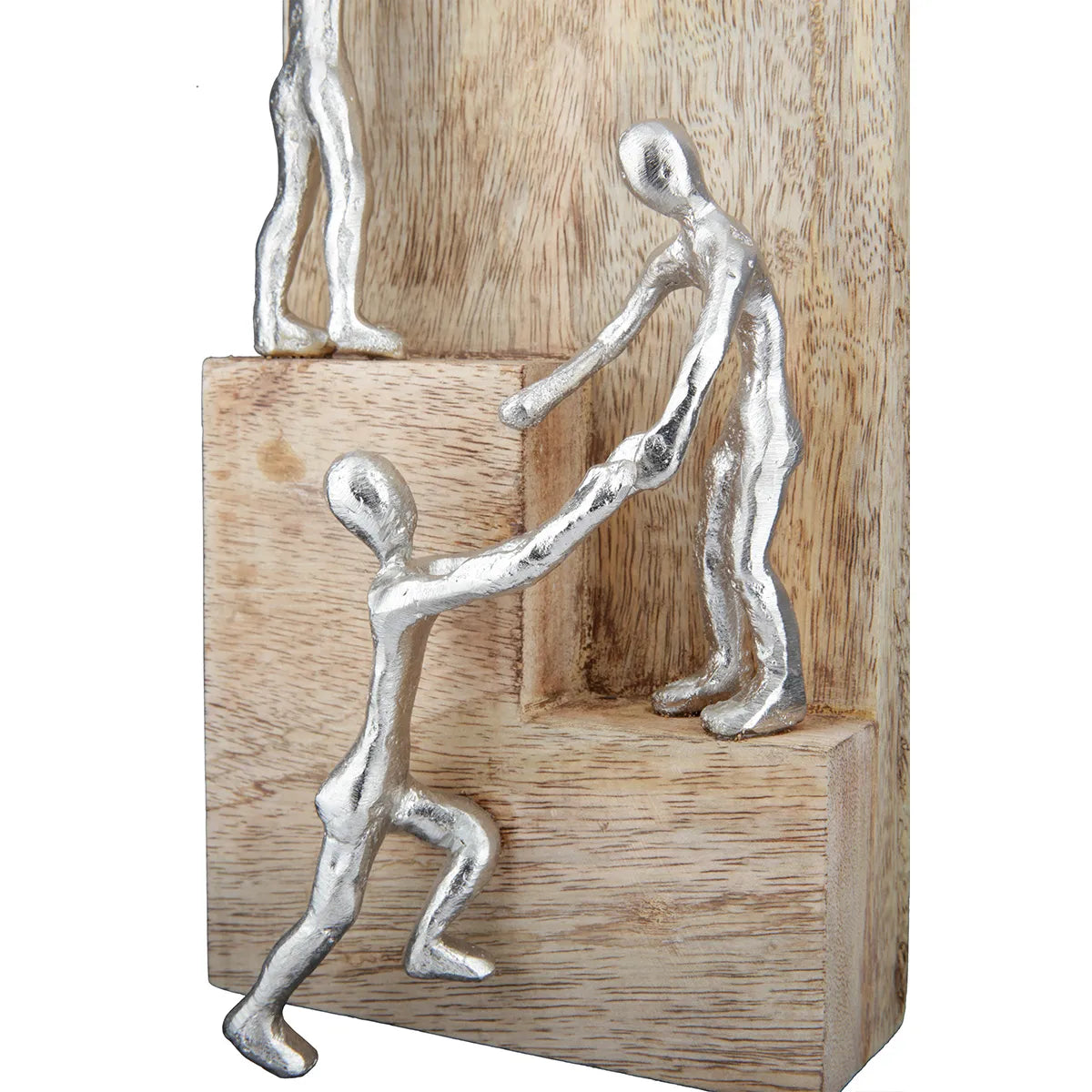 Skulptur – Natürliches Mangoholz, Klettermotiv, Rechteckiges Design - Helping Hand | Gilde
