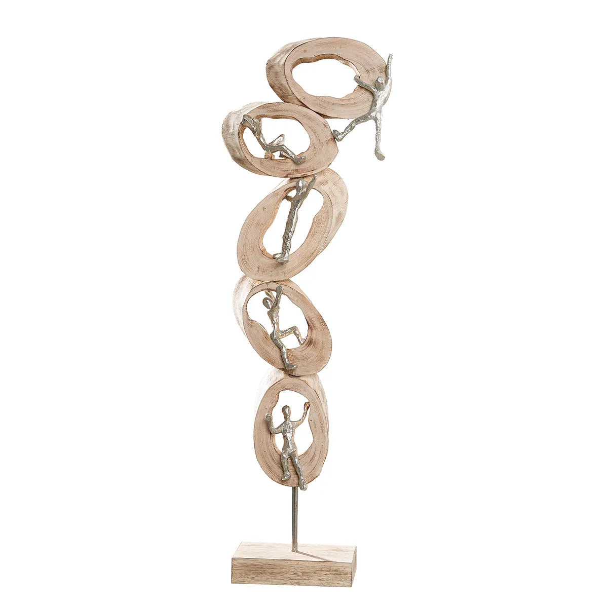 Skulptur – Klettermotiv, Mangoholzsockel, Aluminiumdesign - Climb | Gilde