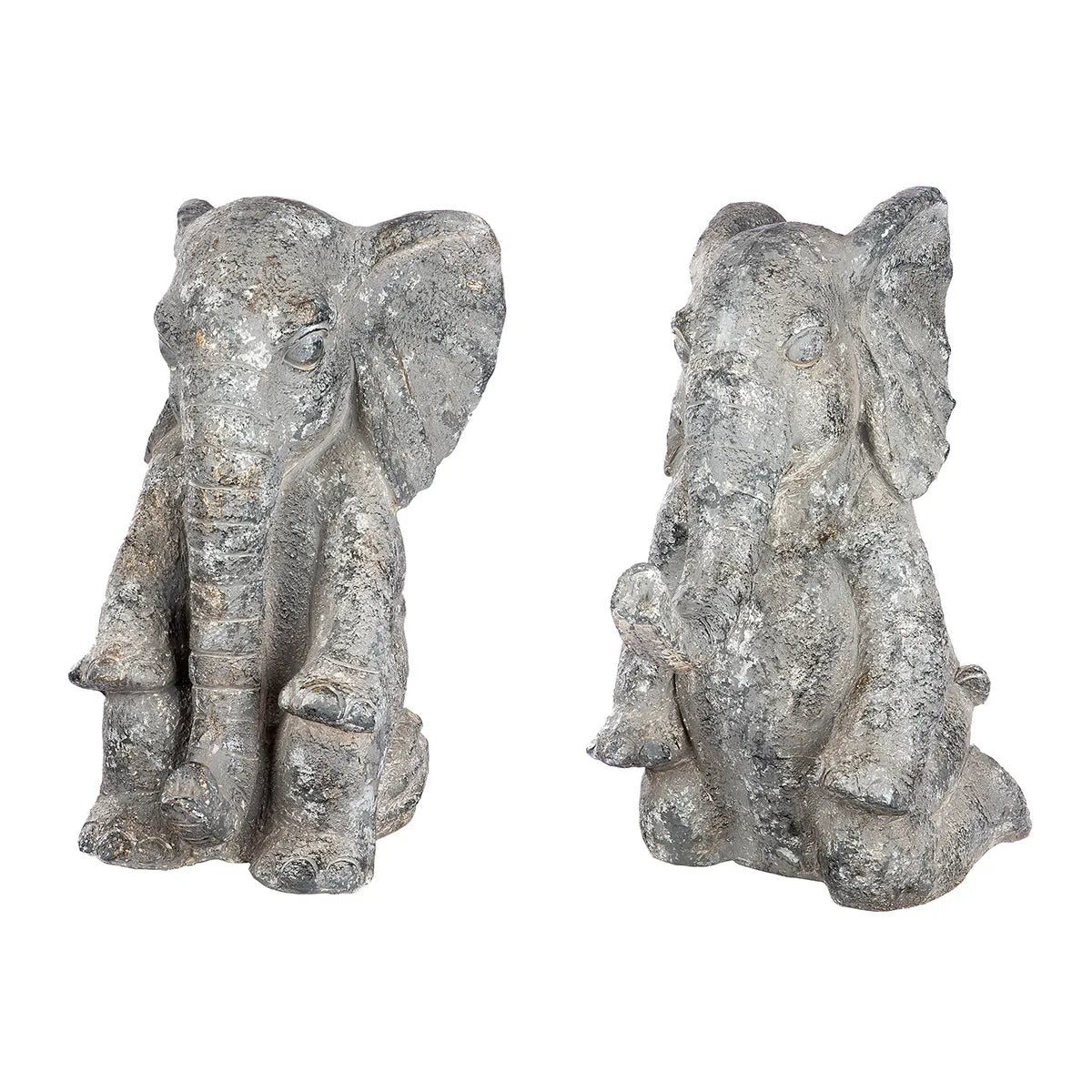 Figur – Strukturiertes Design, Graue Optik, Elefantenmotiv | Gilde