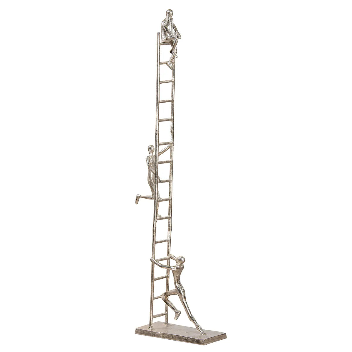 Skulptur – Antikfinish Optik, Silbernes Design, Klettermotiv - Aufstieg | Gilde