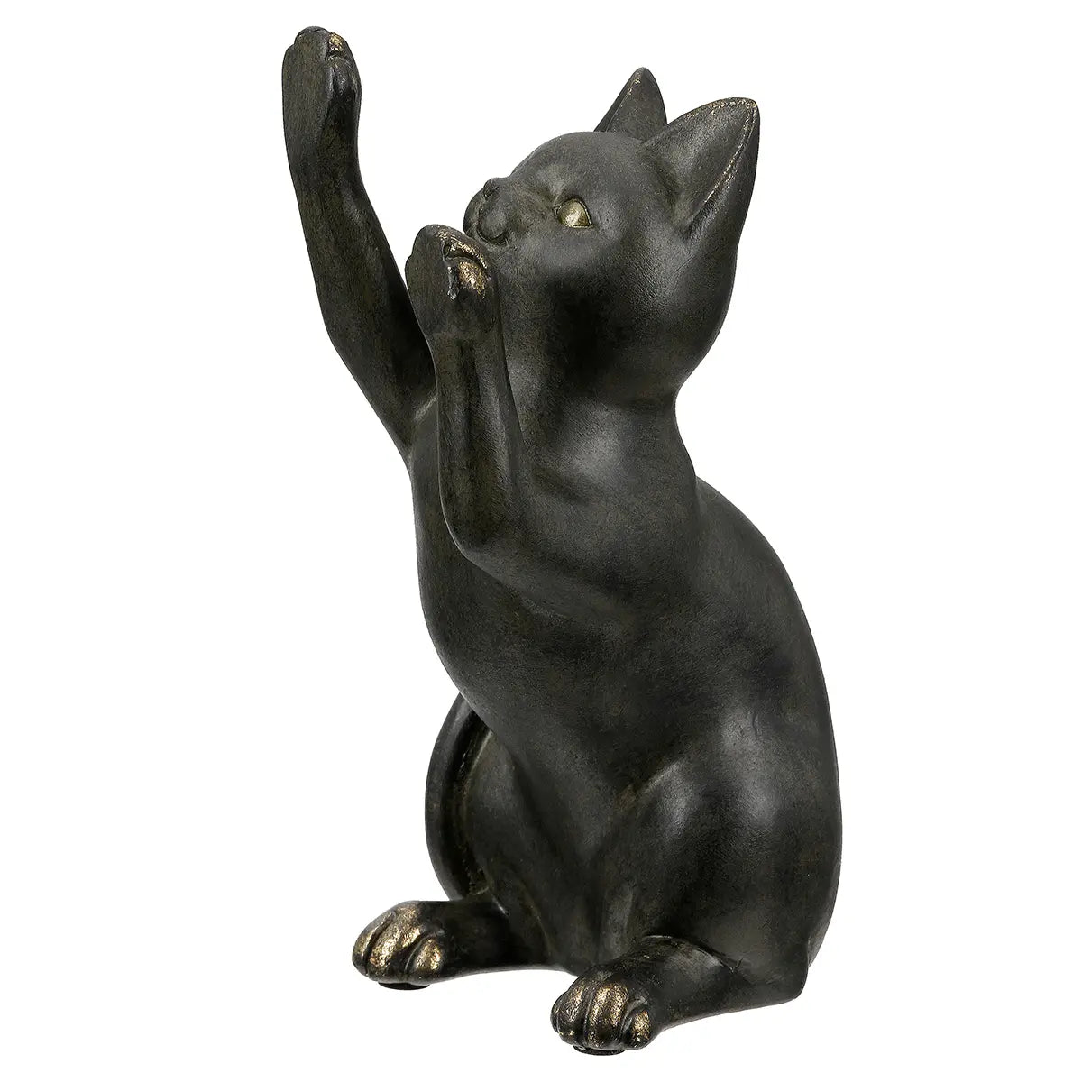 Buchstützen – Schwarze Katzenform, Metallische Optik, Schützende Filzgleiter - Gatto | Gilde