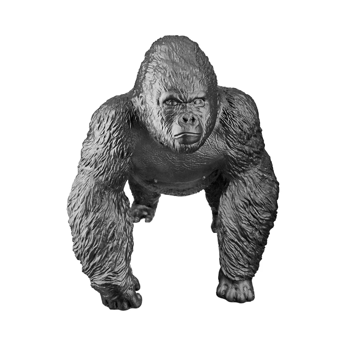 Figur – Schwarze Oberfläche, Gorilla Design, Moderne Form, Höhe 26 cm | Gilde