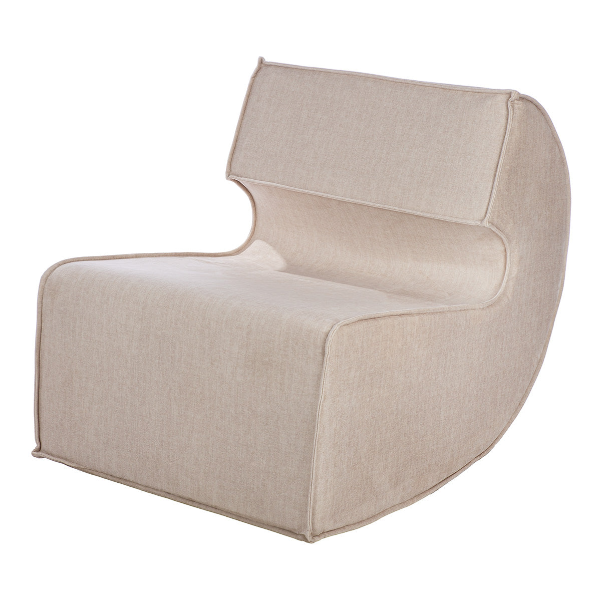 Sessel – Beiger Stoff, Holzrahmen, Moderne Form - Nobra | Gilde