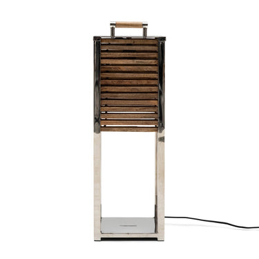 Tischlampe Silberner Aluminiumrahmen mit Holzlamellen 1 – S30 | Rivièra Maison - Esszett Luxury | Stilvolles Wohnen mit Charakter