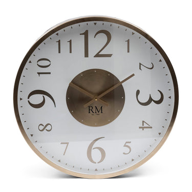 Wanduhr Rund Glas Gold mit Ziffern 51 cm 1 – Venosa | Rivièra Maison - Esszett Luxury | Stilvolles Wohnen mit Charakter