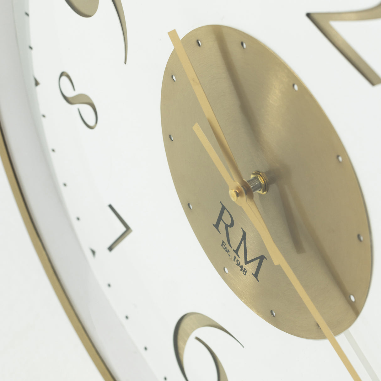 Wanduhr Rund Glas Gold mit Ziffern 51 cm 1 – Venosa | Rivièra Maison - Esszett Luxury | Stilvolles Wohnen mit Charakter