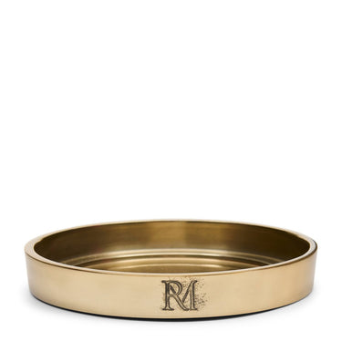 Kerzenhalter Goldfarbenes Aluminium mit RM - Monogramm – RM Maxime | Rivièra Maison - Esszett Luxury | Stilvolles Wohnen mit Charakter
