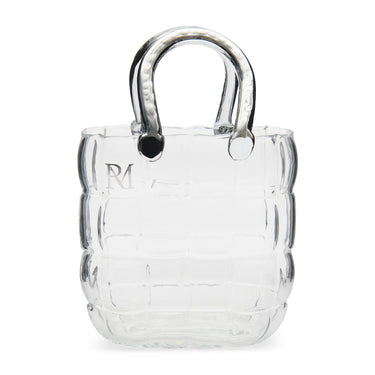 Vase Handtaschenform – Transparentes Glas | Rivièra Maison - Esszett Luxury | Stilvolles Wohnen mit Charakter