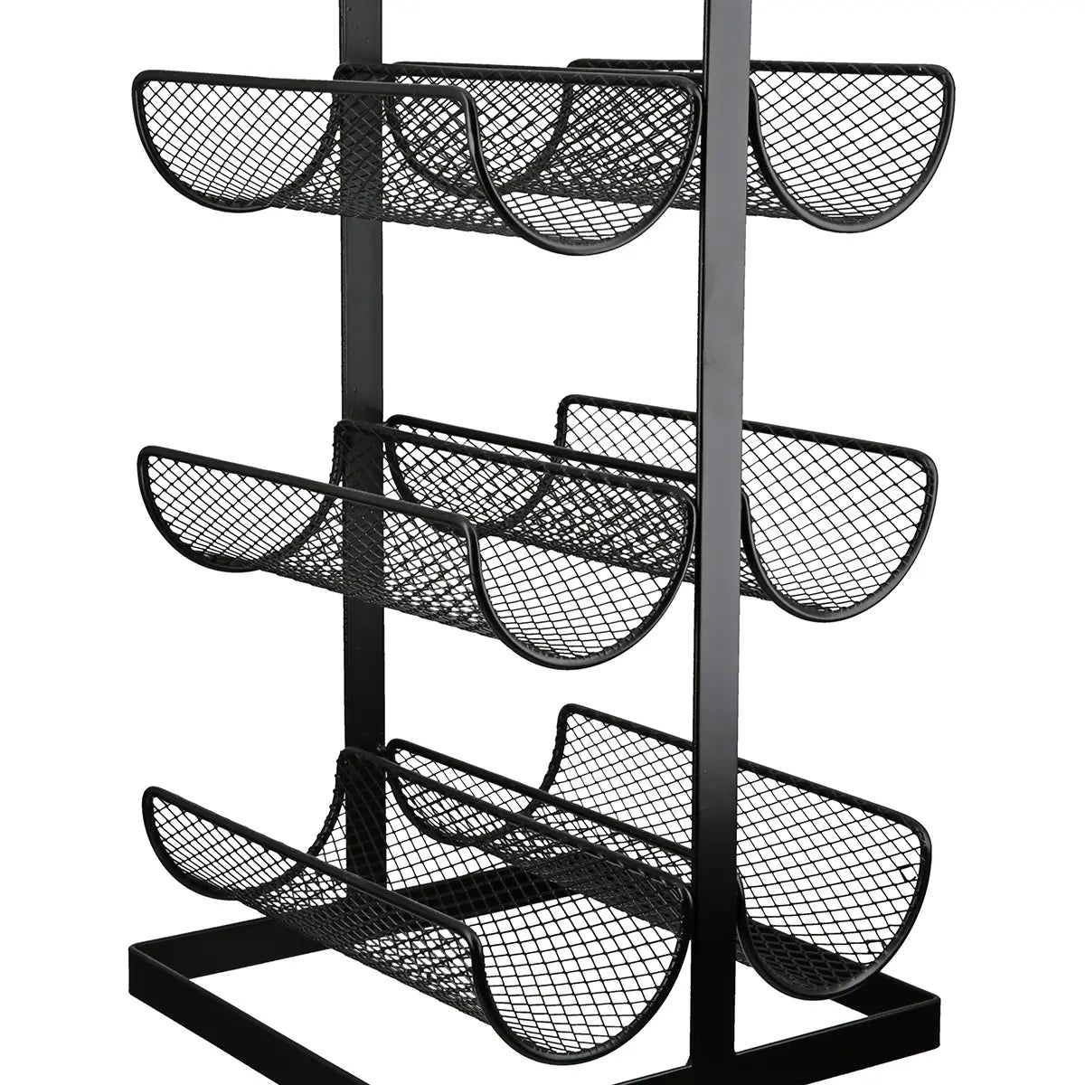 Weinregal – Schwarzes Metall, Matte Oberfläche, Sechs Flaschen - Stock | Gilde