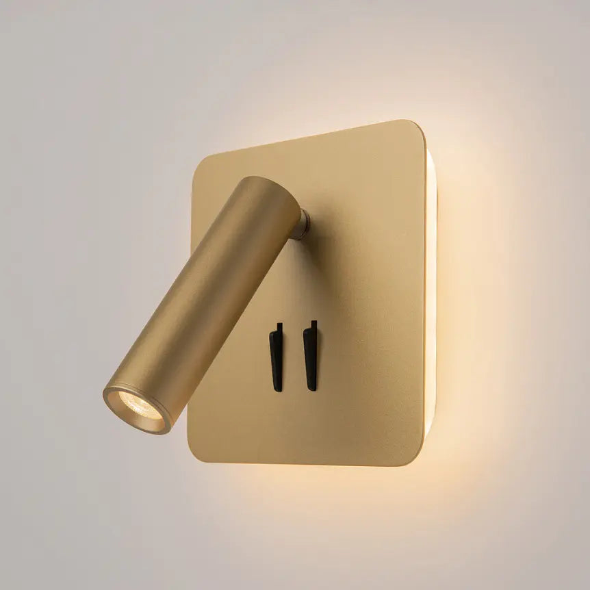 Wandleuchte – Mattgoldenes Aluminium, IP20 Schutz, Warmweiß, 13 cm Höhe - Ios 176 | Maytoni