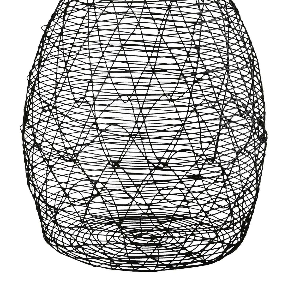 Vase – Schwarzes Metall, Bauchige Form, Dekorative Nutzung, 25.5 cm - Wire | Gilde
