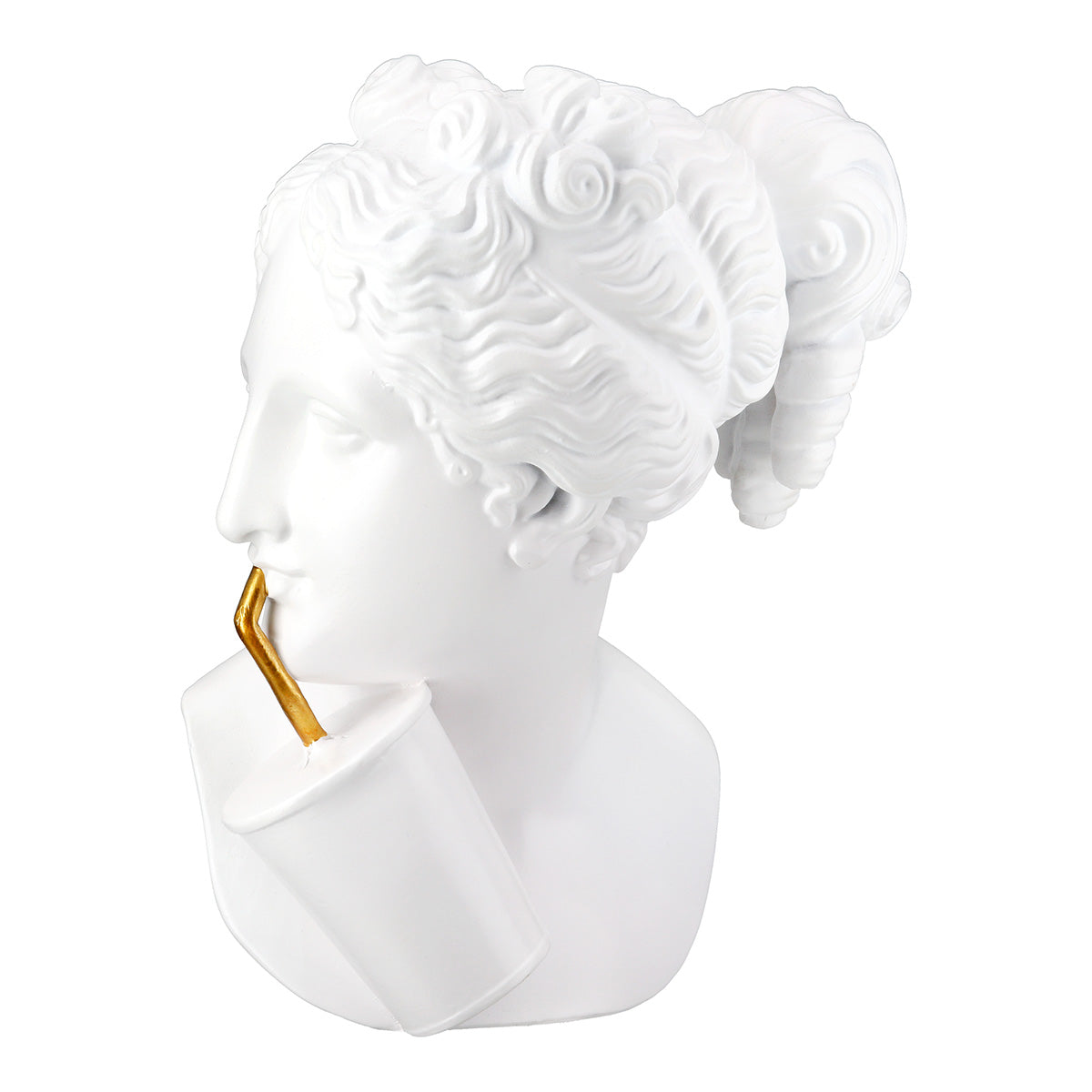 Skulptur – Glänzende Oberfläche, Goldene Akzente, Elegante Büste - Lady | Gilde