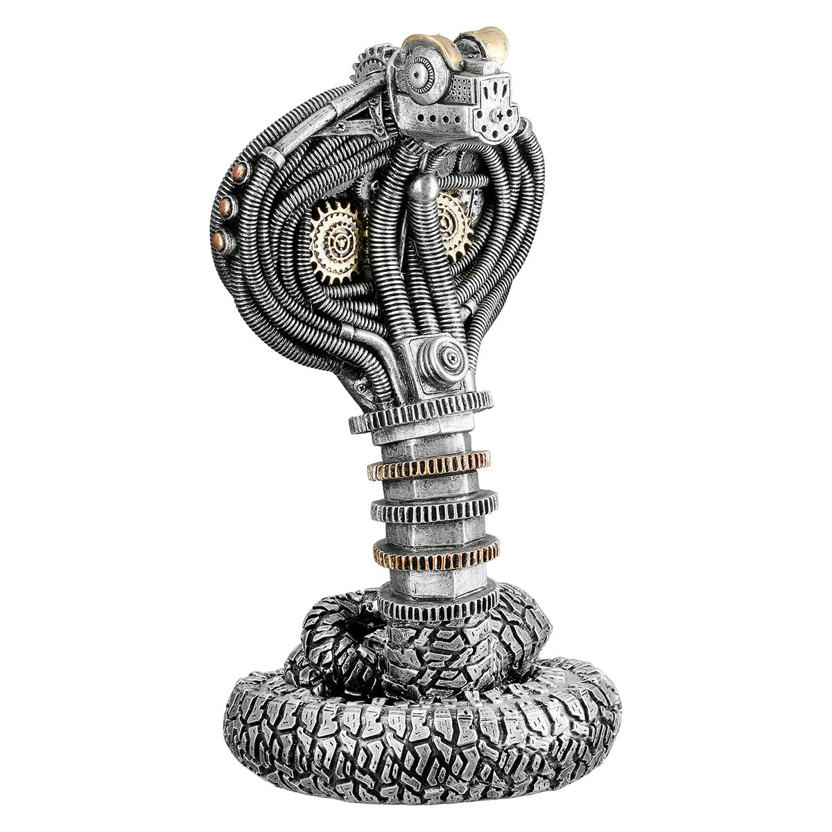 Figur – Metallische Optik, Goldene Akzente, Steampunk Design - Steampunk Cobra | Gilde