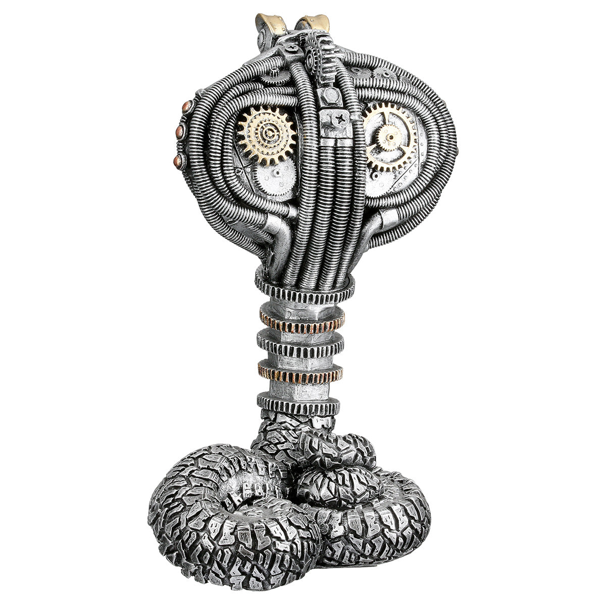 Figur – Metallische Optik, Goldene Akzente, Steampunk Design - Steampunk Cobra | Gilde