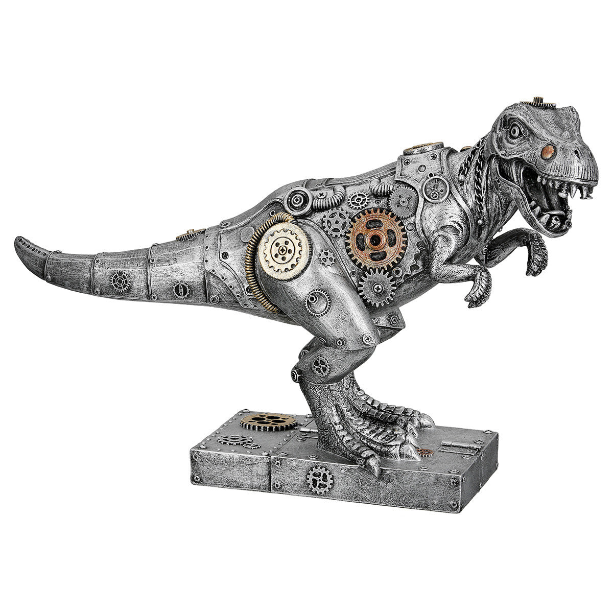 Skulptur – Metallische Optik, Kupferakzente, Steampunk Design - Steampunk T-Rex Dinosaur | Gilde