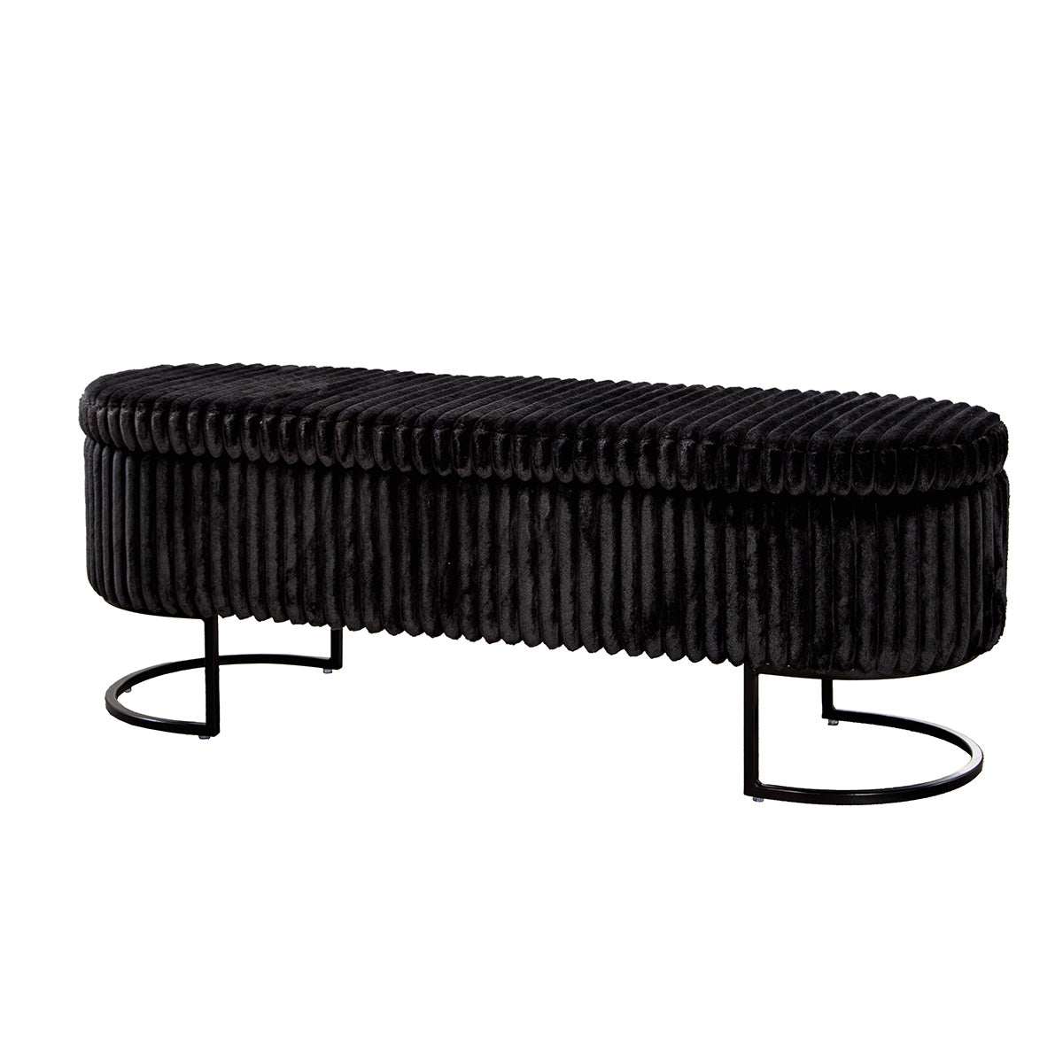 Bank – Aufklappbares Design, Integrierter Stauraum, Schwarze Optik - Brooklyn | Gilde