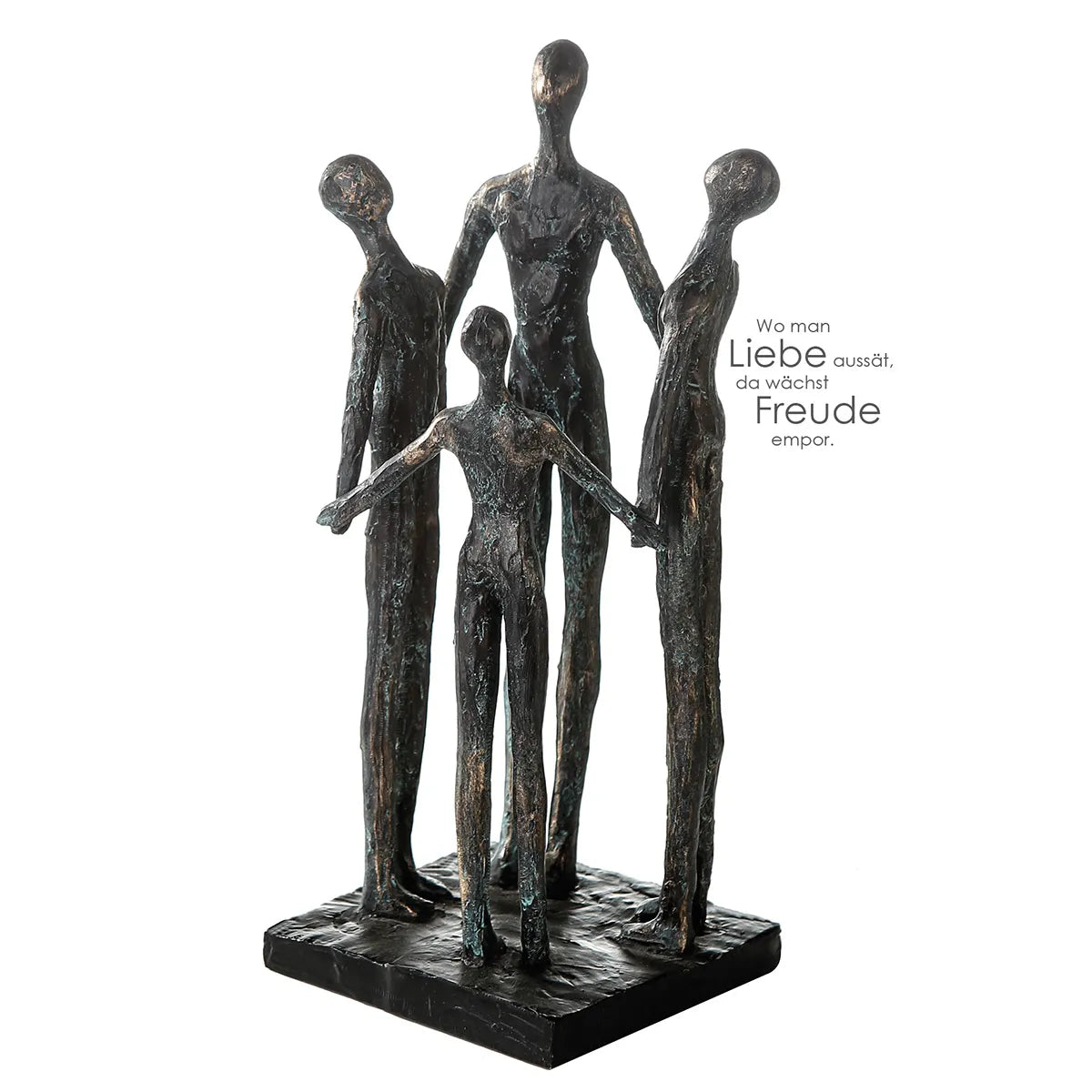 Skulptur – Strukturierte Oberfläche, Bronzefarbenes Finish, Gruppenmotiv - Group | Gilde