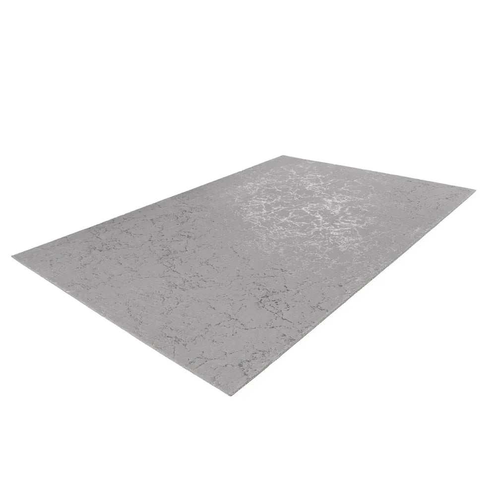 Teppich – Taupe / Silber Farbe, Weicher Flor, Glanz Muster, 170 cm - Bijou 225 | Kayoom