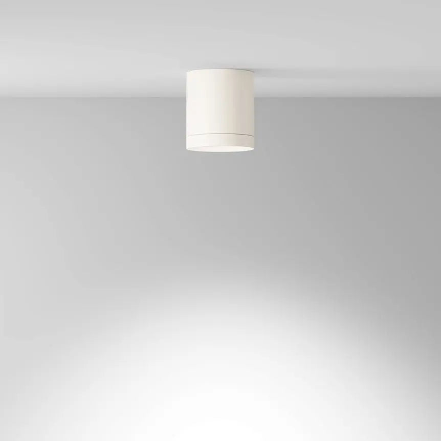 White aluminum ceiling light with GX53 socket and 12W LED technology – Hoop | Maytoni