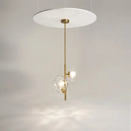 Pendant lamp Modern brass metal and cast glass accent with elegant design – Miracle | Maytoni