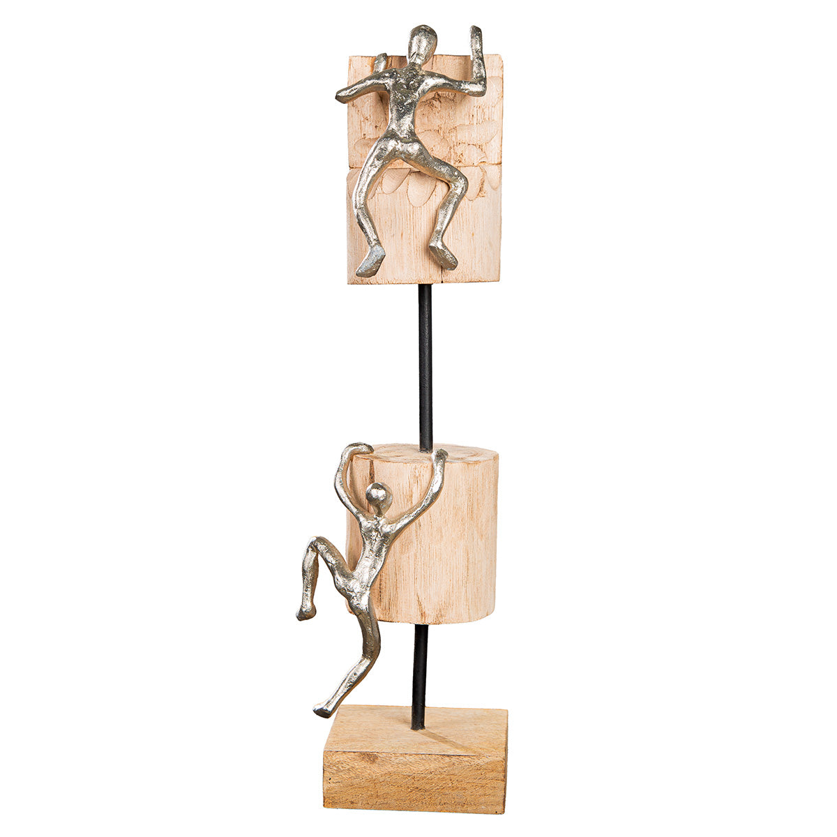 Skulptur – Naturholz Design, Kletternde Figur, Runde Form - Climbing | Gilde