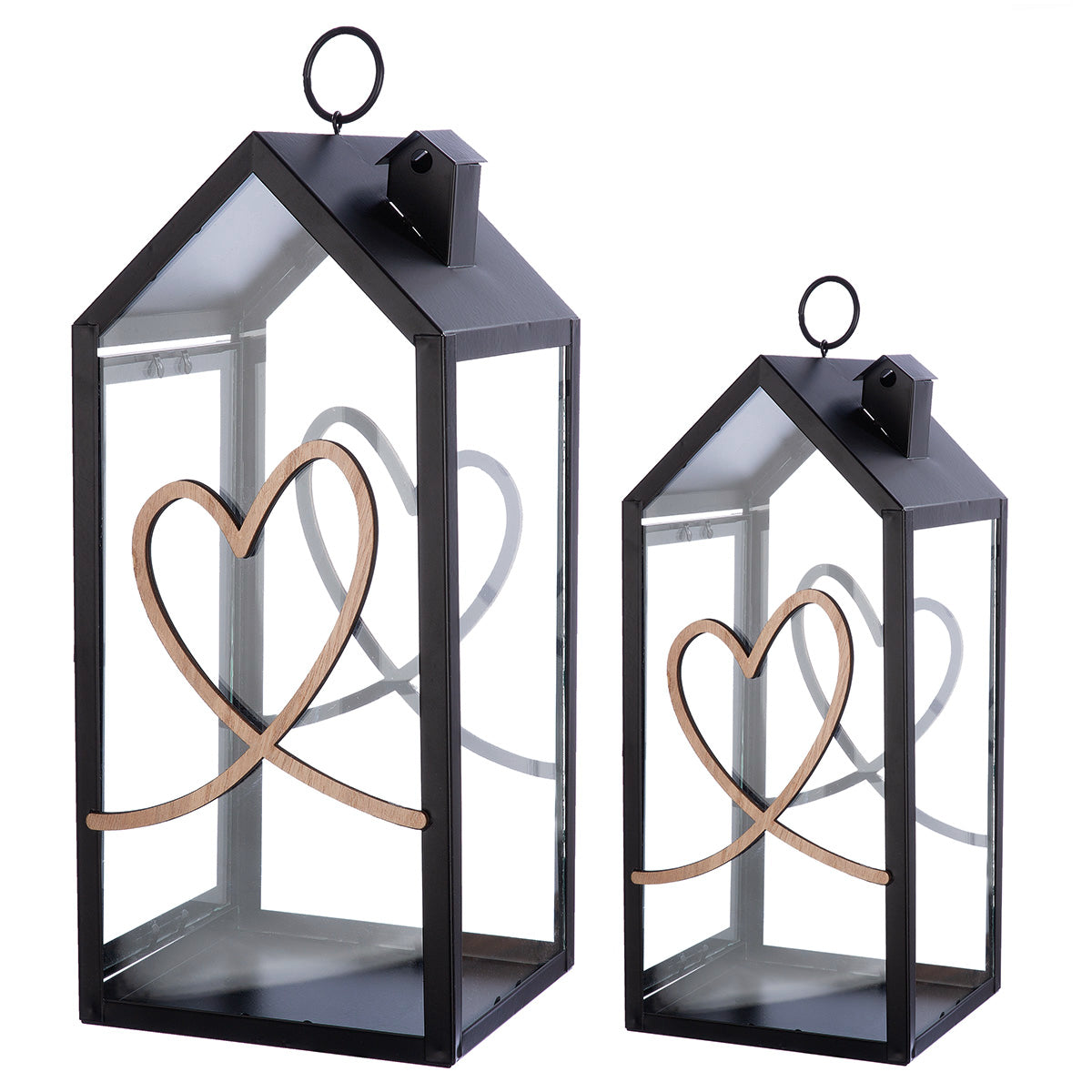 Laterne – Haus Design, Herz Motiv, Geriffeltes Glas - Heart | Gilde