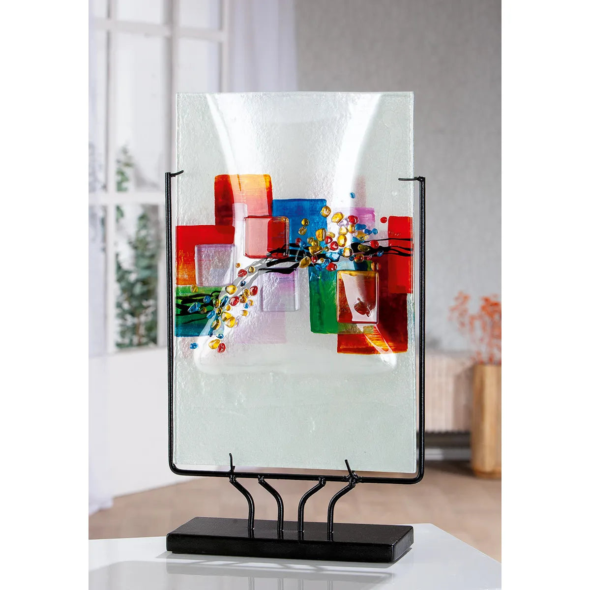 Bodenvase – Rechteckige Form, Kunstvolle Gestaltung, Glas Kunst - Willou | Gilde