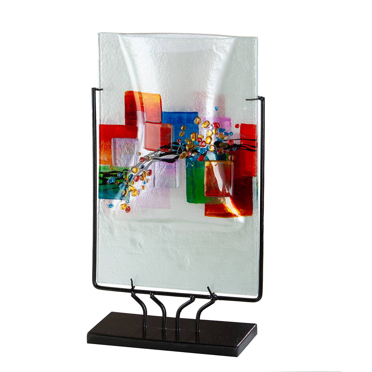 Bodenvase – Rechteckige Form, Kunstvolle Gestaltung, Glas Kunst - Willou | Gilde