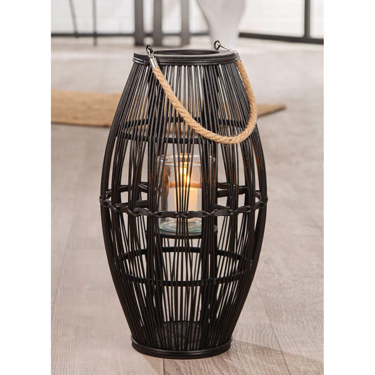 Windlicht – Kegel Form, Glas Einsatz, 50cm Höhe - Yantai | Gilde