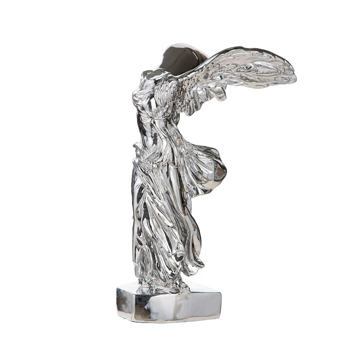 Skulptur – Silbernes Kunstharz, Metallische Optik, Engel Form - David | Gilde