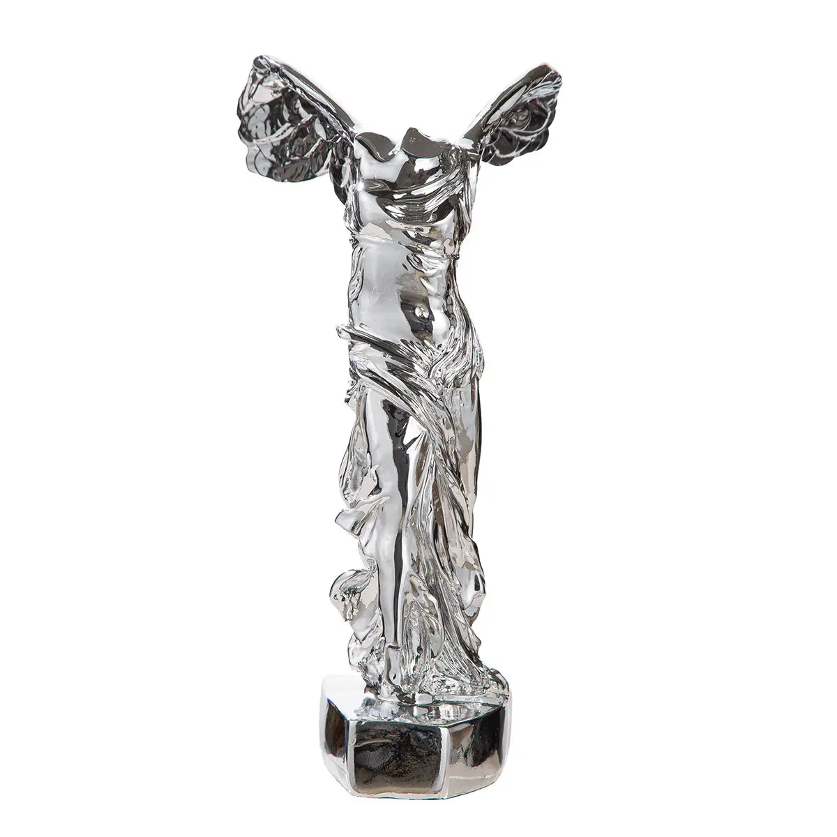 Skulptur – Silbernes Kunstharz, Metallische Optik, Engel Form - David | Gilde