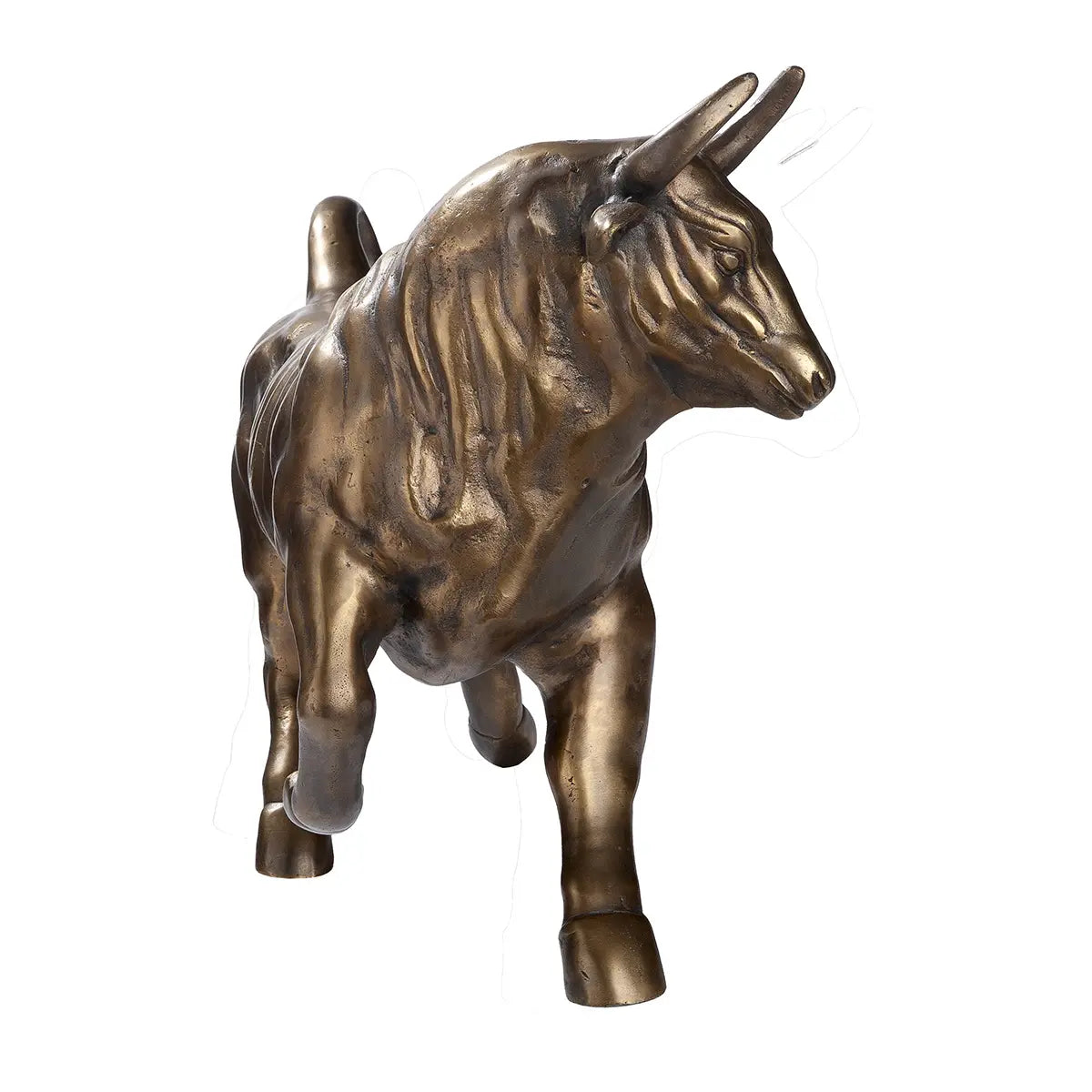 Dekofigur – Bronze Aluminium, Antike Veredelung, Kraftvolle Stierform - Bull | Gilde