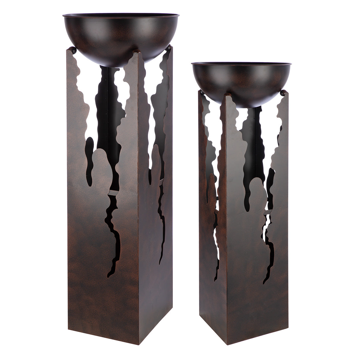 Schalenständer – Metall Design, Antik Finish, Brauner Farbton - Formatura | Gilde