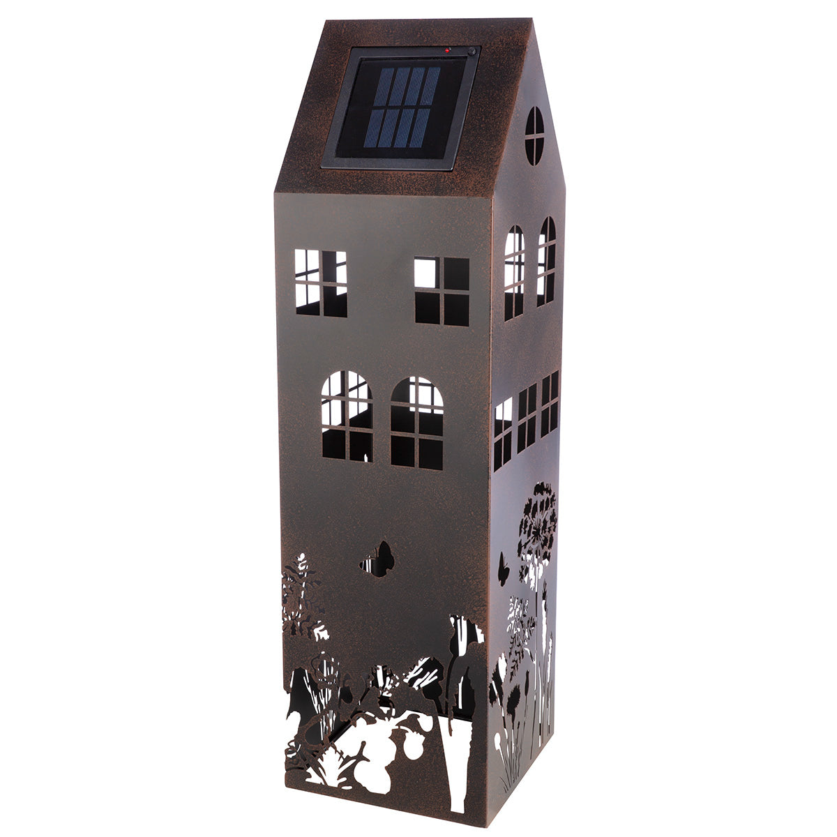 Dekoobjekt – Metall Design, Antik Finish, Haus Silhouette - Wild Flowers | Gilde