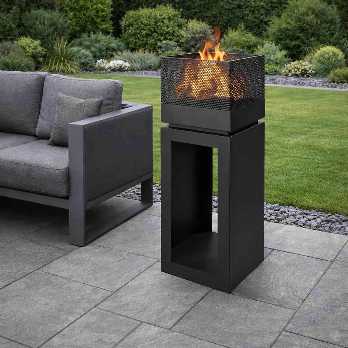 Feuerkorb – Zeitloses Design, Mattes Metall, Exklusive Optik | Gilde