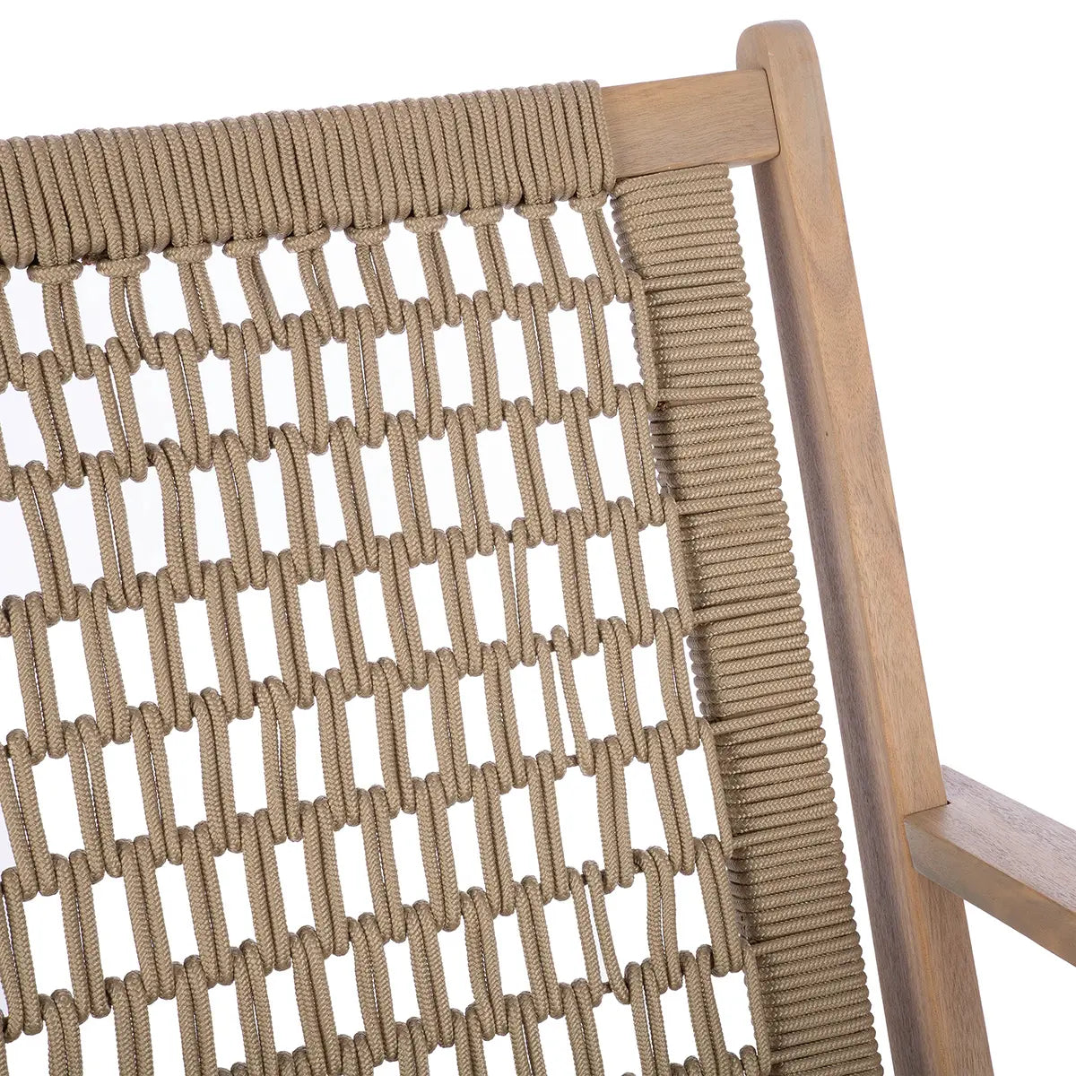Sessel – Natürliches Holz, Geflochtene Kordel, Wetterfeste Nutzung - Bali | Gilde