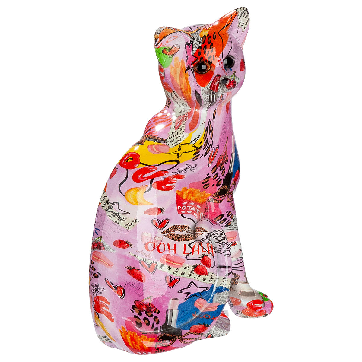 Figur – Kunstharz Material, Katzen Design, Mehrfarbige Optik - Ooh Lala | Gilde