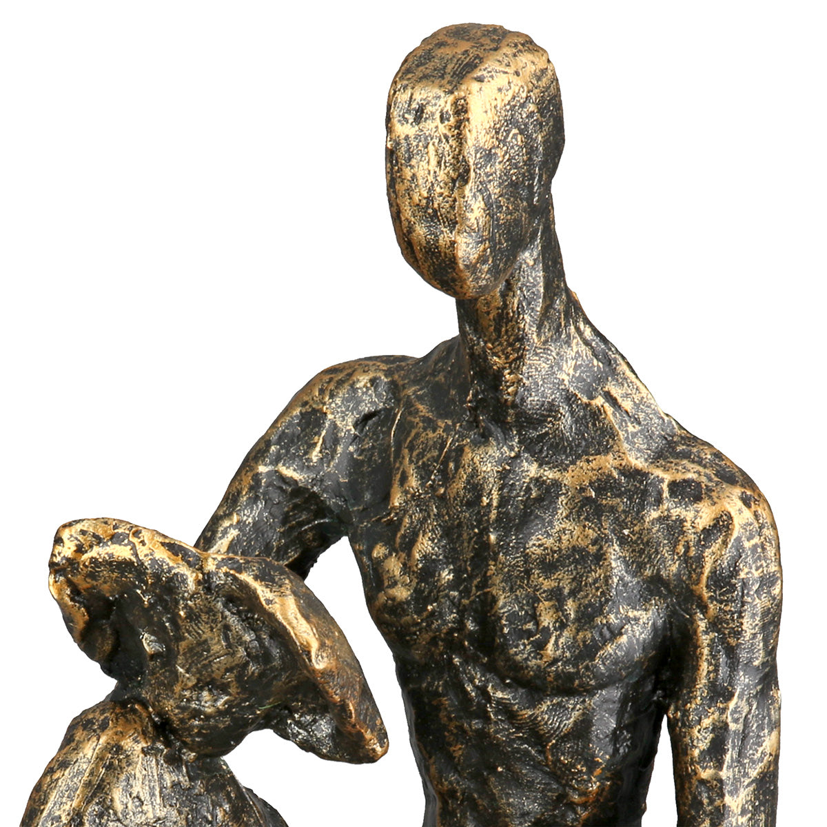 Skulptur – Alte Oberfläche, Bronzefarbene Gestaltung, Lesende Person, 14 cm - Reading | Gilde