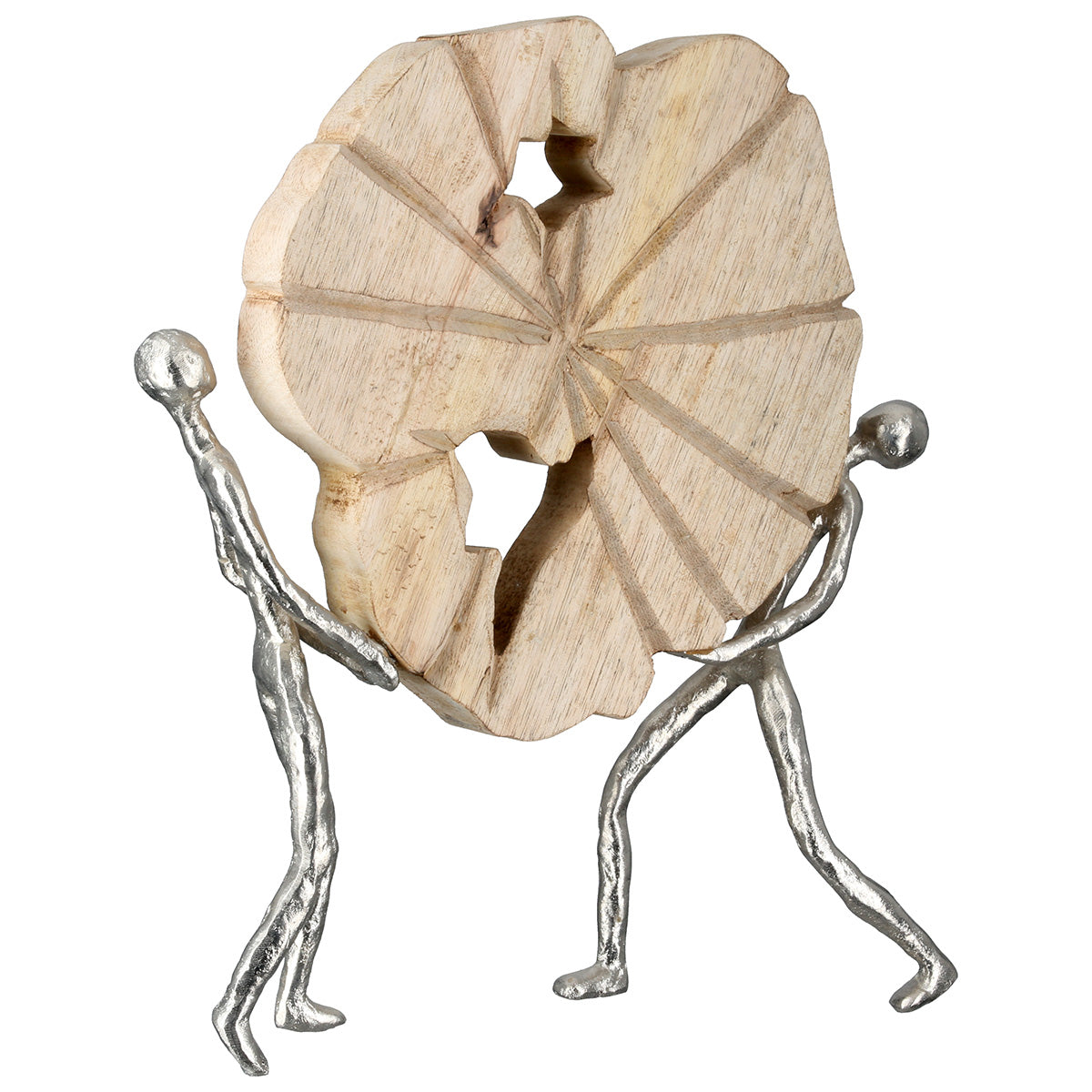 Skulptur – Mangoholz Material, Naturholz Optik, Aluminium Gestell - Carry | Gilde