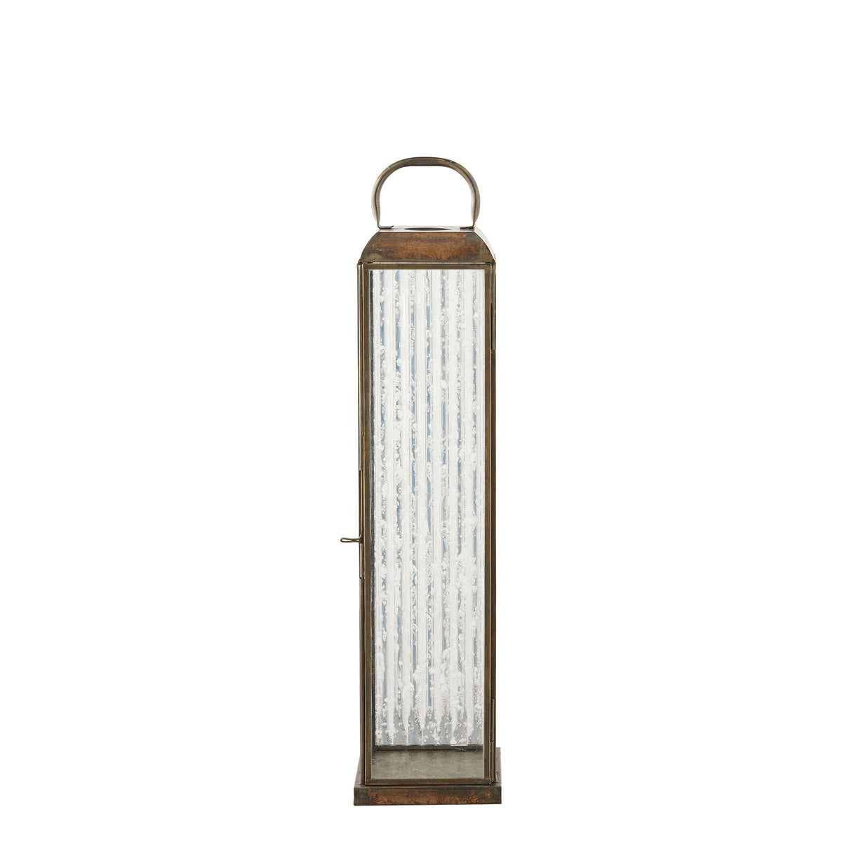 Lantern - Glass housing, metal frame, antique brass look - Herslev | House Nordic